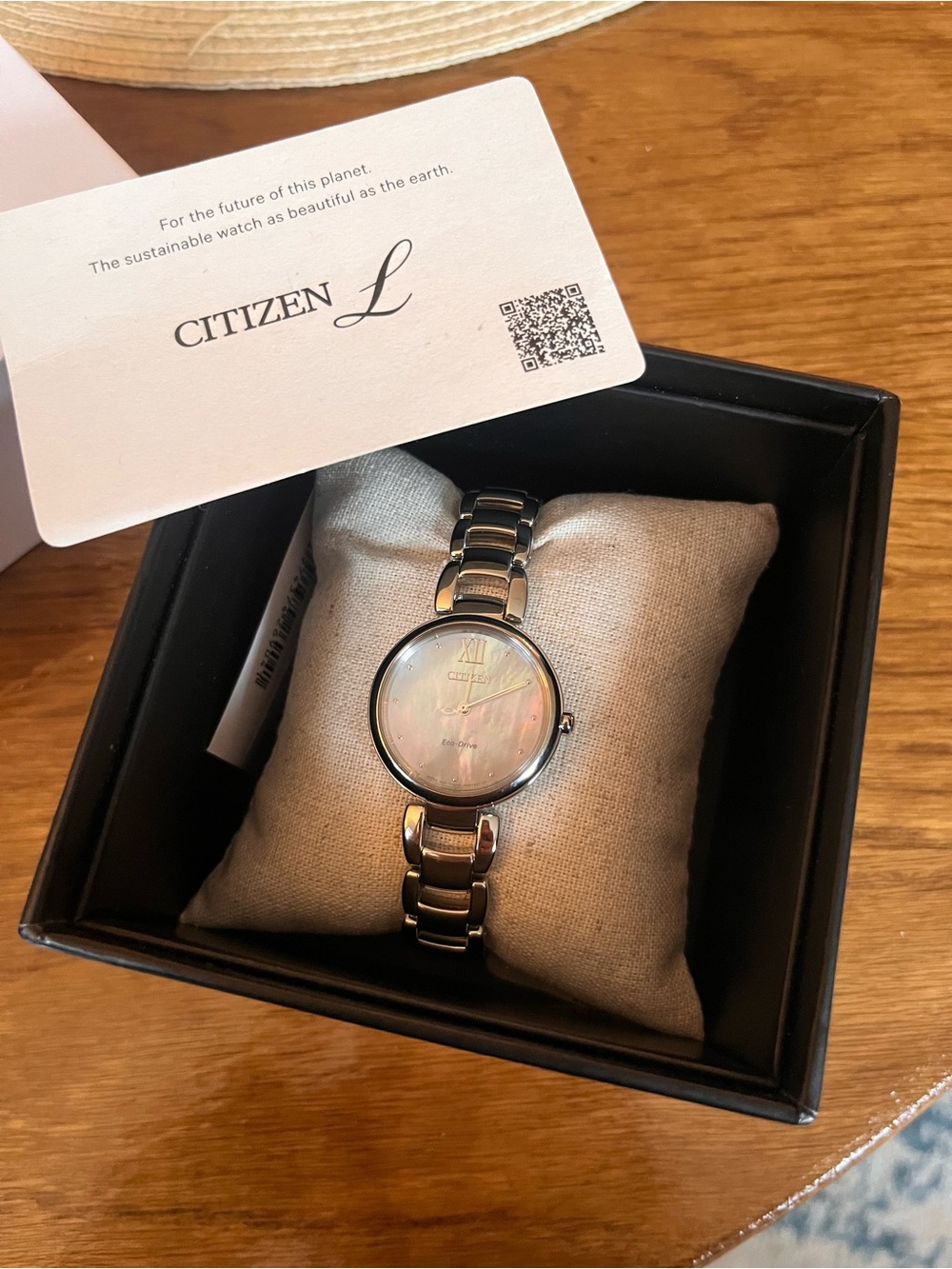 Citizen Women's Silver Bracelet Watch with Iridescent Mother-of-Pearl Dial - Picture 6 of 7
